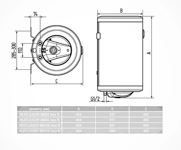 HEATLEADER MB 50 Inox R - фото 2