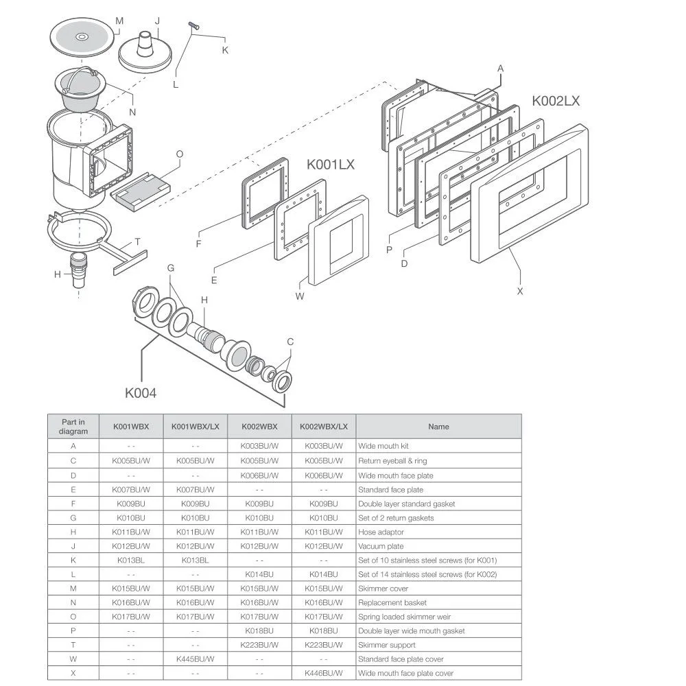 Форсунка Kokido Olimpic K004BU/W (ver2) стеновая (белая) - фото 5