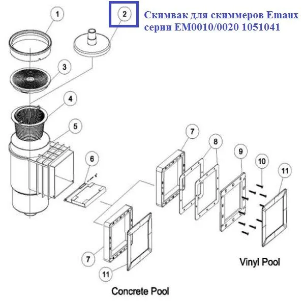 Скимвак для скиммеров Aquaviva серии EM0010/0020 1051041 - фото 2