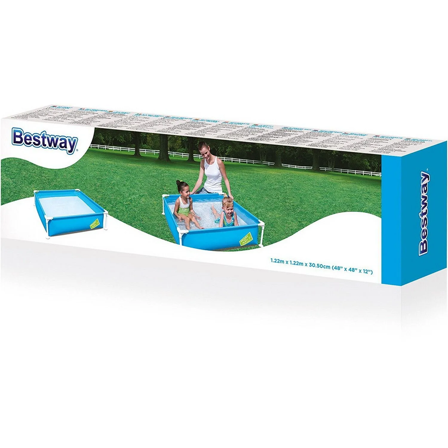 Детский каркасный бассейн Bestway 56217 (122х122х30.5 см) Blue - фото 2