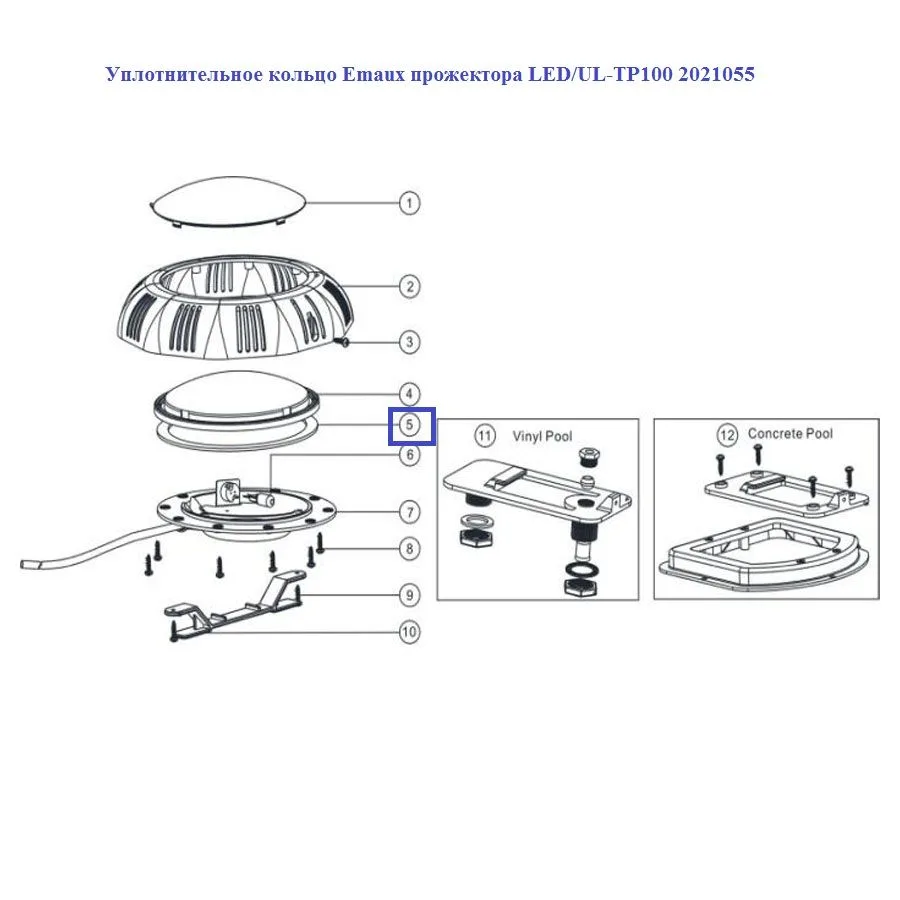 Уплотнительное кольцо AquaViva прожектора LED/UL-TP100 2021055 - фото 2