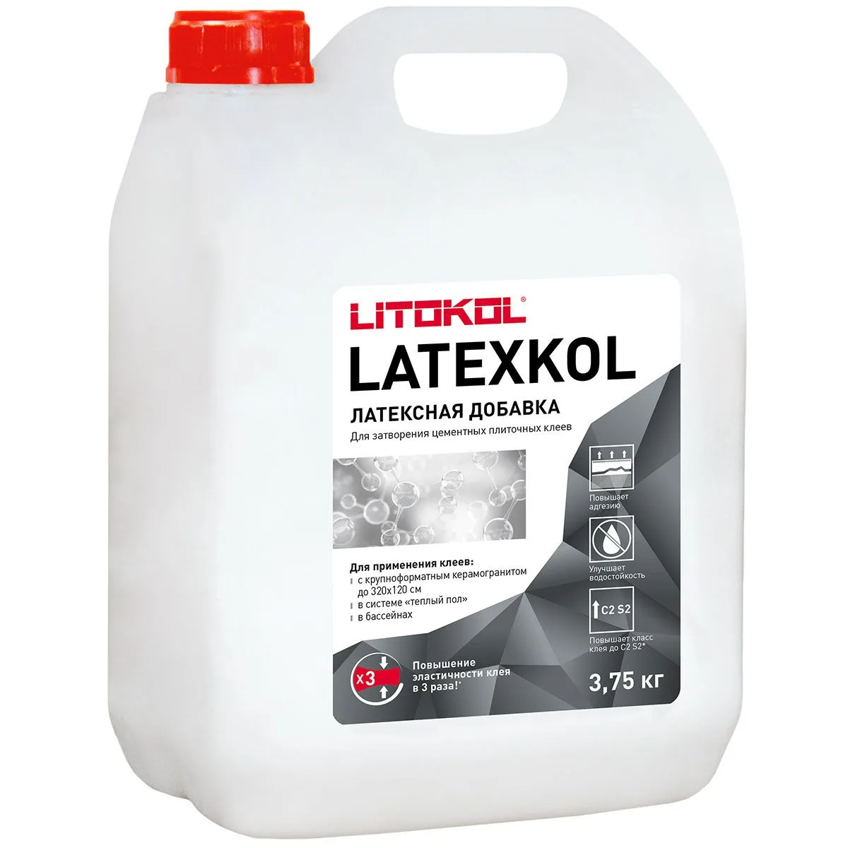 Добавка к клею латексная LATEXKOL-м белая (канистра) 3,75 кг