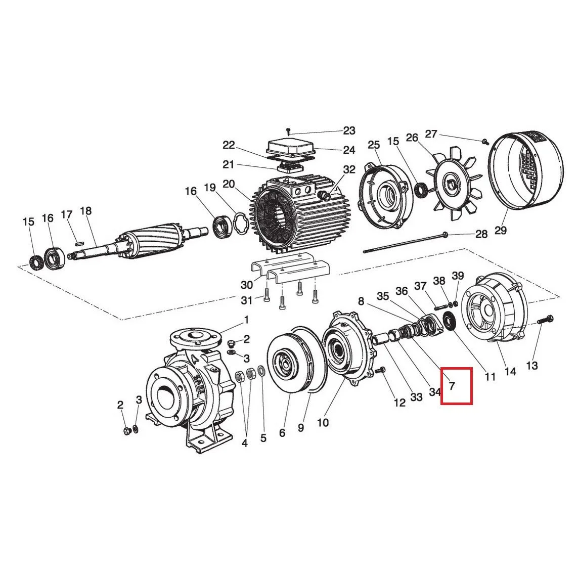 Сальник для насосов Saer IR4P Cast Iron вращ. часть (54250398) - фото 2