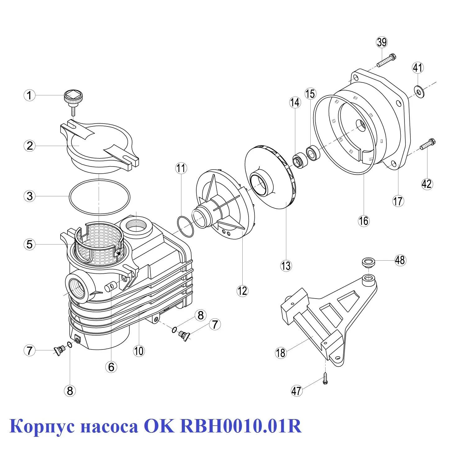 Корпус насоса OK RBH0010.01R - фото 2