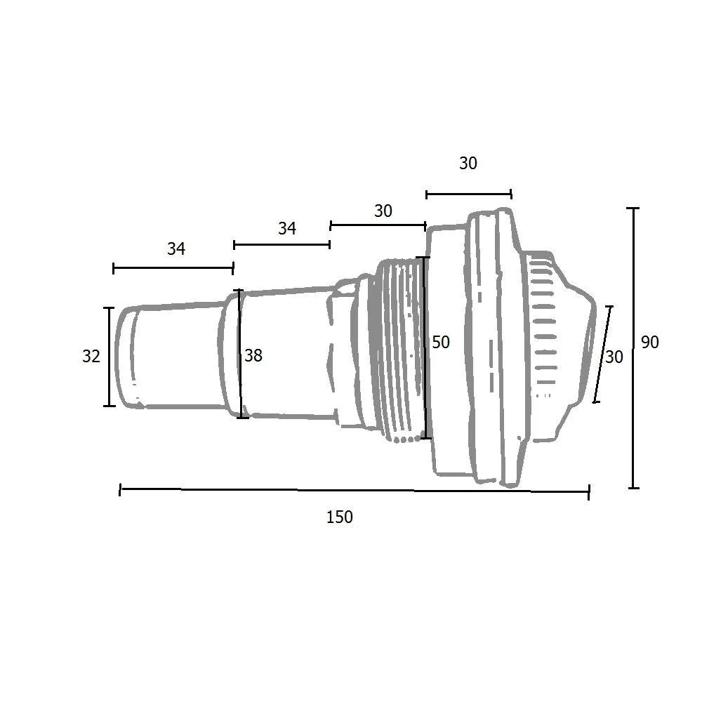 Форсунка Kokido Olimpic K004BU/W (ver2) стеновая (белая) - фото 2