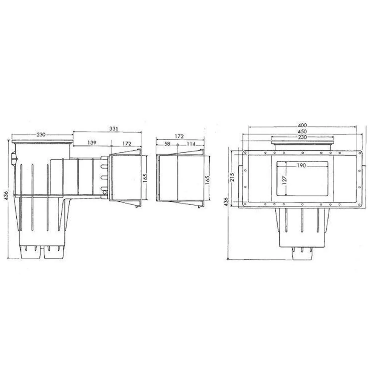 Скиммер Hayward 3118 PREMIUM Wide бетон - фото 2