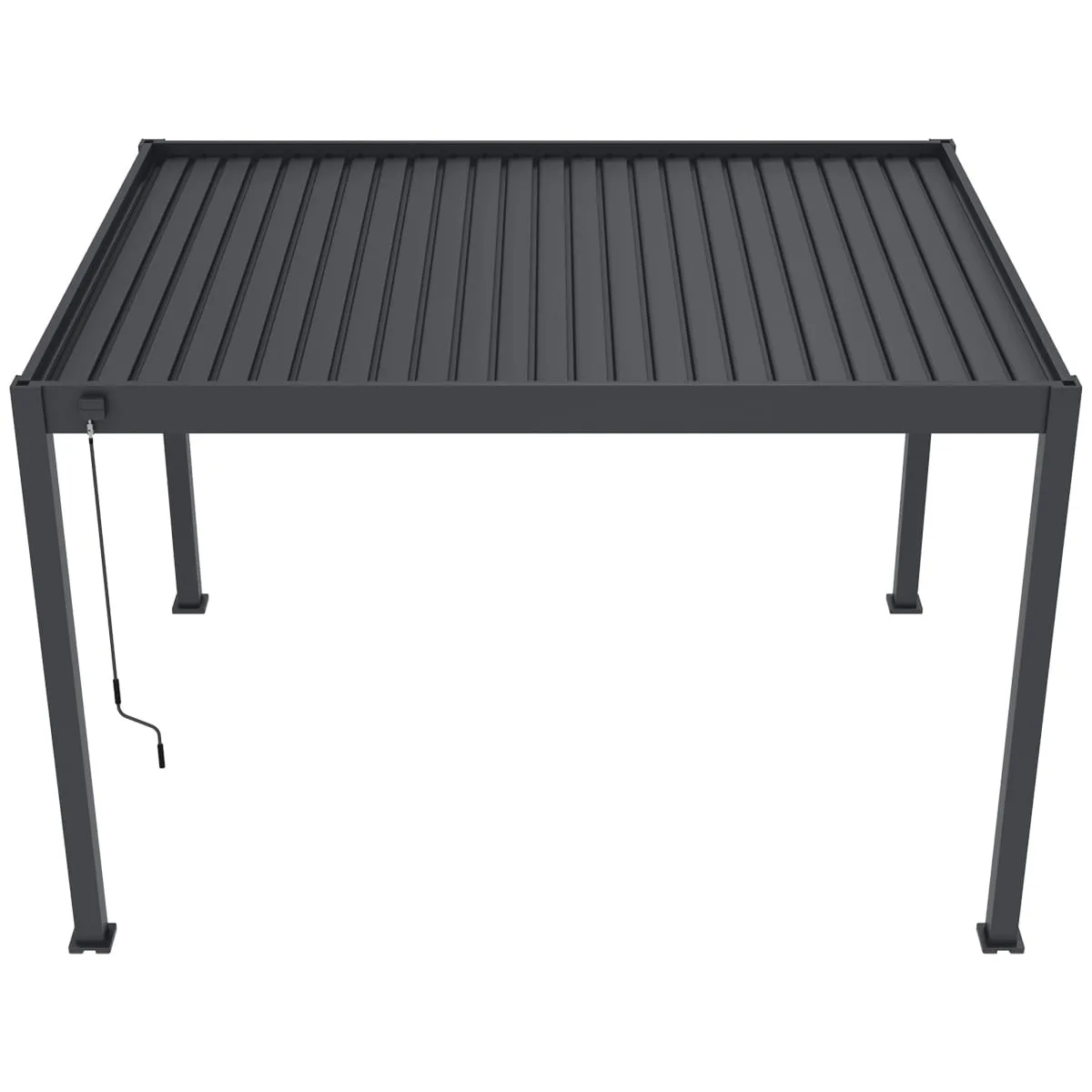 Биоклиматическая пергола Aquaviva Лайт 3х4м Антрацит с руч.приводом - фото 3