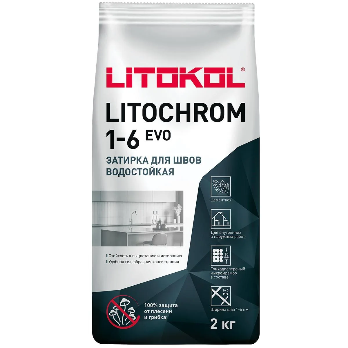 Затирочная смесь LITOCHROM 1-6 EVO LE.200 (белый) 25 кг Затирочная смесь LITOCHROM 1-6 EVO LE.200 (белый) 25 кг