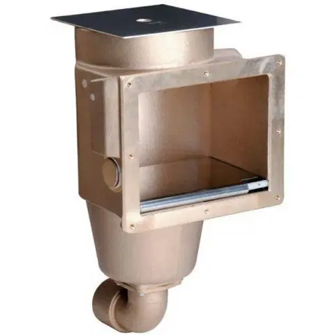 Скиммер Фитстар 1262020 бетон, квадратная крышка, 2", бронза