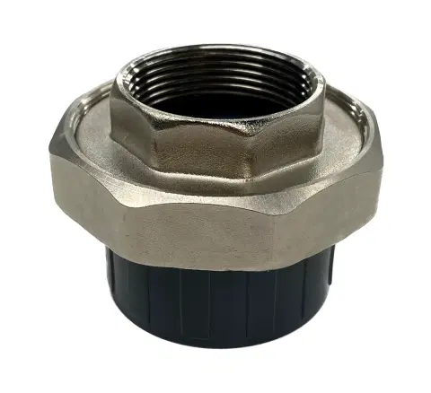 Муфта разборная переходная ПВХ/латунь ВР d50x1-1/2" AQUAVIVA