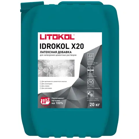 Добавка латексная к штукатурке IDROKOL X20-м (канистра) 20 л