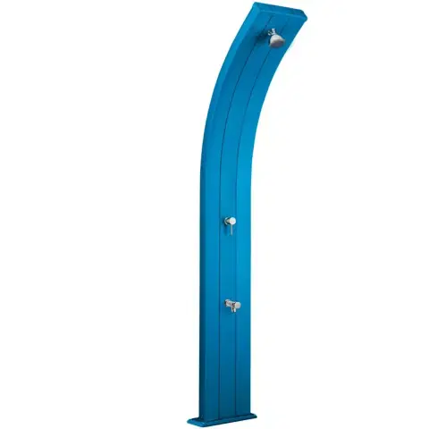 Душ для бассейна Душ солнечный AquaViva Dada 30л Light Blue, Алюминиевый с мойкой для ног