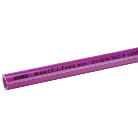 Труба универсальная REHAU RAUTITAN pink+ 25х3,5, метр, (50)